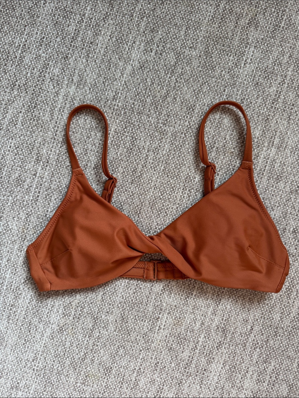 aerie burnt orange twist bikini top